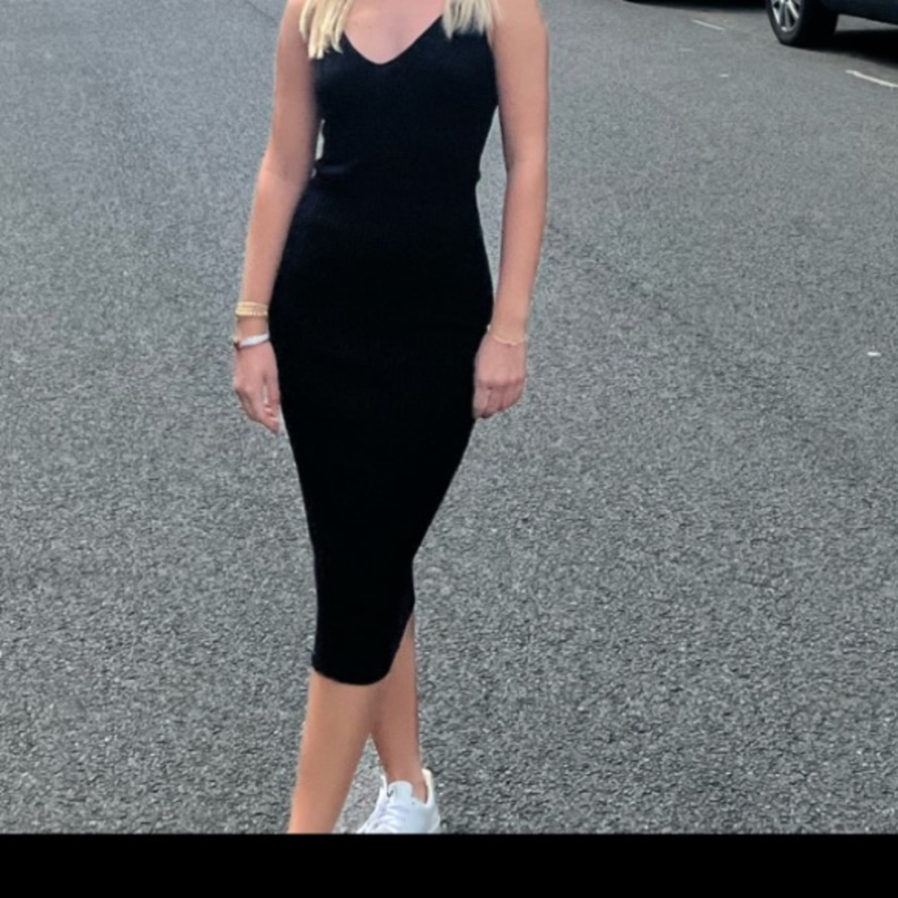 Long knit midi dress